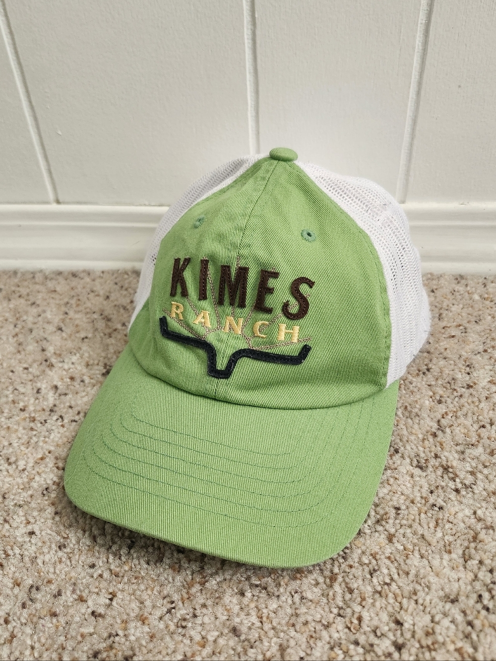 Kimes Ranch Green & White Mesh Trucker Hat